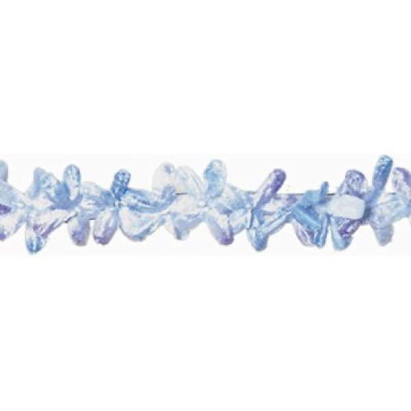 Velvet Flower Braid - Blue  35mm price is for 5 metres