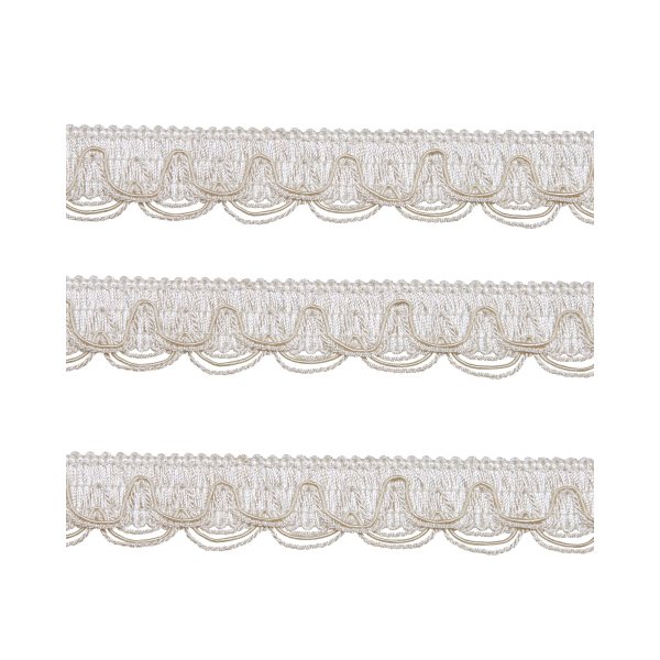 Scalloped Looped Braid - Cream 30mm Price is for 5 metres