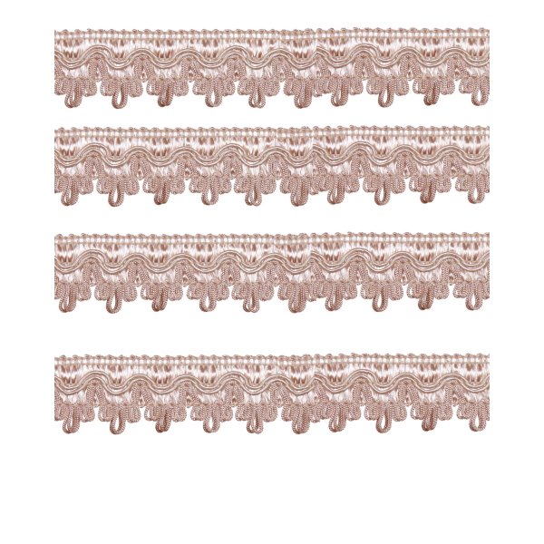 Scalloped Looped Braid - Pink 27mm Price is for 5 metres