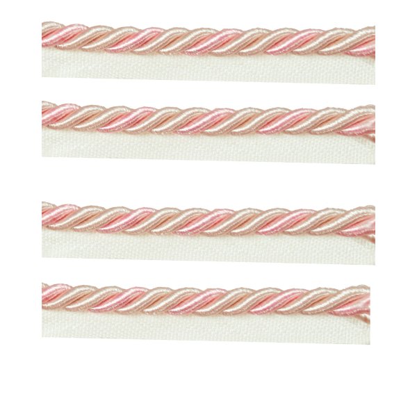 Piping Cord 8mm 2 Tone Twist on Tape - Pale Pink / Dusky Pink Price is for 5 metres 
