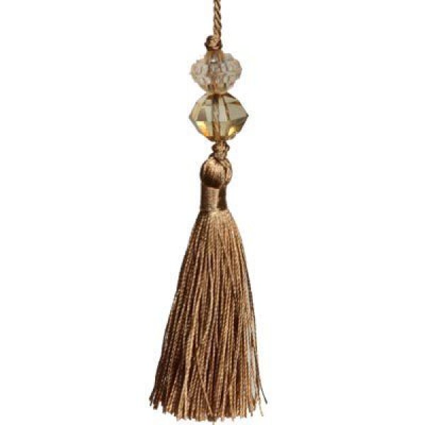 Tassel with Bead - Gold 11cm Pack of 5