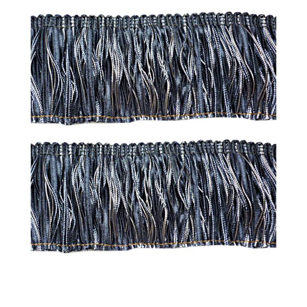 Ruche Fringe with ribbons - Blue 60mm Price is for 5 metres