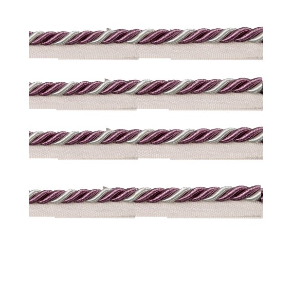 Piping Cord 8mm 2 Tone Twist on Tape - Purple / Cream Price is for 5 metres 