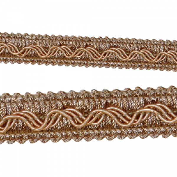 Small Fancy Braid - Mocha 17mm Price is for 5 metres