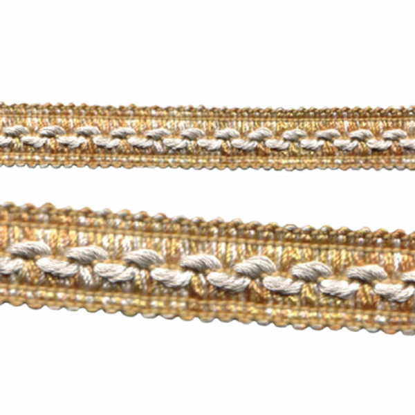 Fancy Braid - Gold / Cream 16mm Price is for 5 metres
