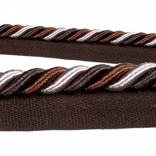 Piping Cord 8mm 3 Tone Twist on Tape - Chocolate Price is for 5 metres 