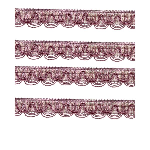 Scalloped Looped Braid - Dusky Pink 30mm Price is for 5 metres