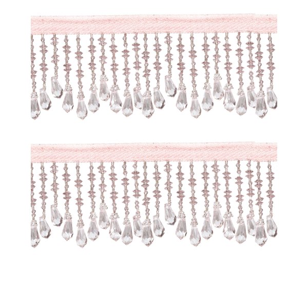 Fringe Beading - Pale Pink 70mm Price is for 5 metres