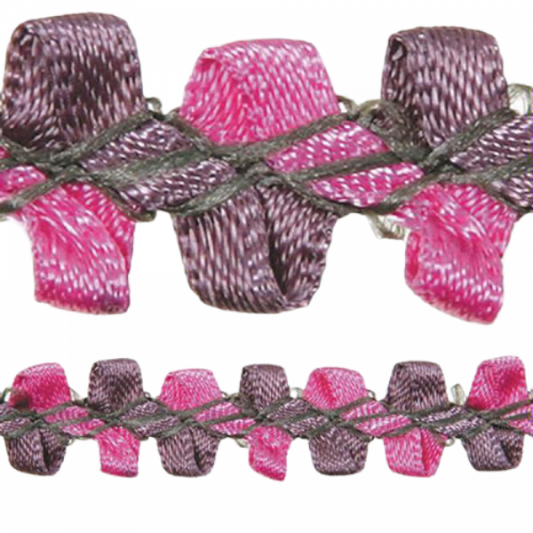Rococo Trim - Red Wine / Pink 10mm Price is for 10 metres