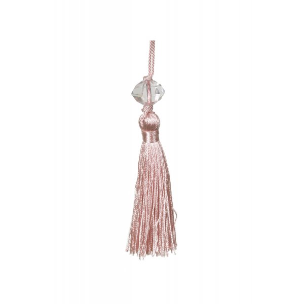 Small Tassel with Bead - Pale Pink 6.5cm Pack of 5
