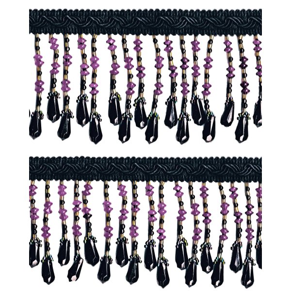 Fringe Beading in Victorian style - Ruby 70mm Price is for 5 metres
