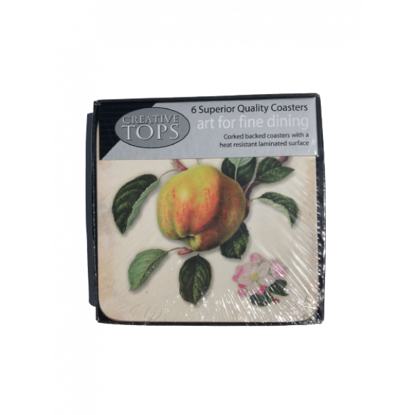 Set of 4 Hooker Fruit Drink Coasters New Boxed