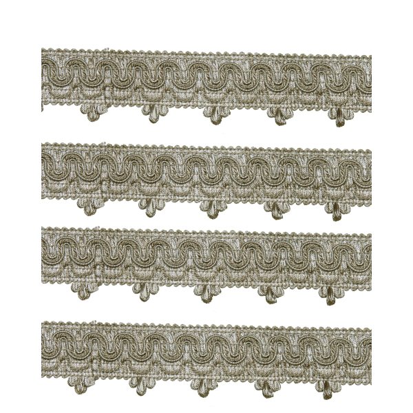 Ornate Scalloped Braid - Taupe 45mm Price is for 5 metres