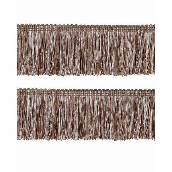 Bullion Fringe with Ribbons - Silvery Taupe 60mm Price is for 5 metres