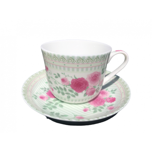 Breakfast Cup and Saucer Set Fine China NEW Gift Boxed Buckingham 500ml 17.5oz