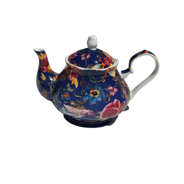 Teapot - Blue Athena Design NEW Heritage Fine China 1200ml 42 oz
