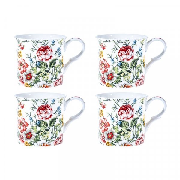 Sicily Palace Design Set of 4 mugs NEW Heritage Brand 300ml 10.5 oz ea