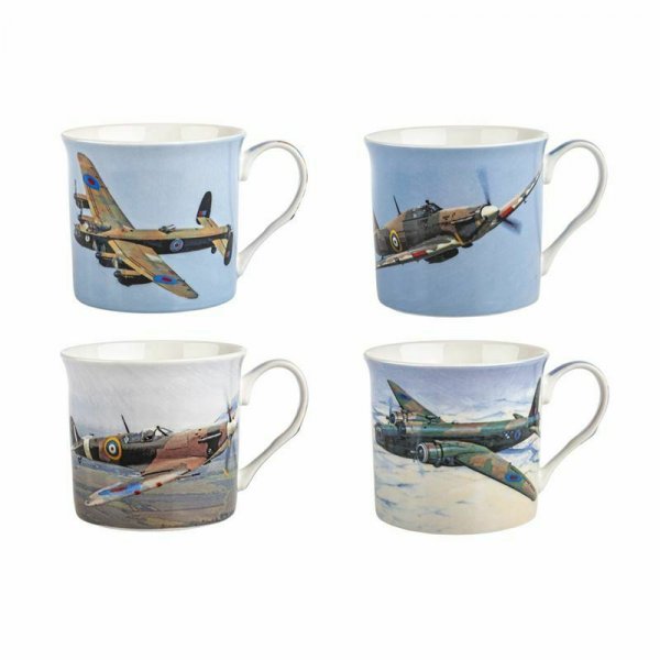 RAF Planes Design Set of 4 mugs  NEW Heritage Brand 250ml 9oz ea