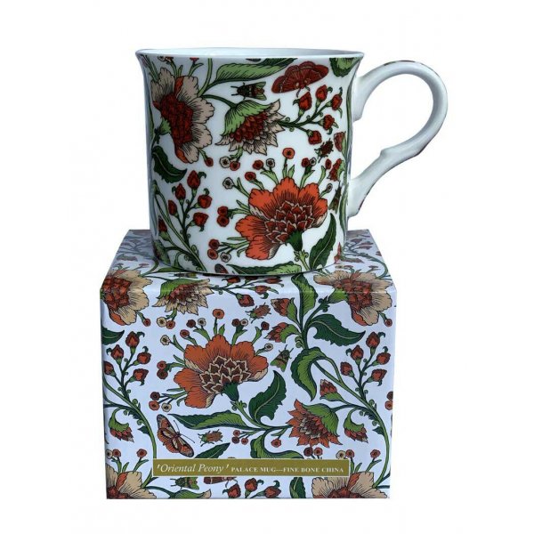 Oriental Peony Design Mug NEW Heritage Brand Boxed  300ml 10.5oz