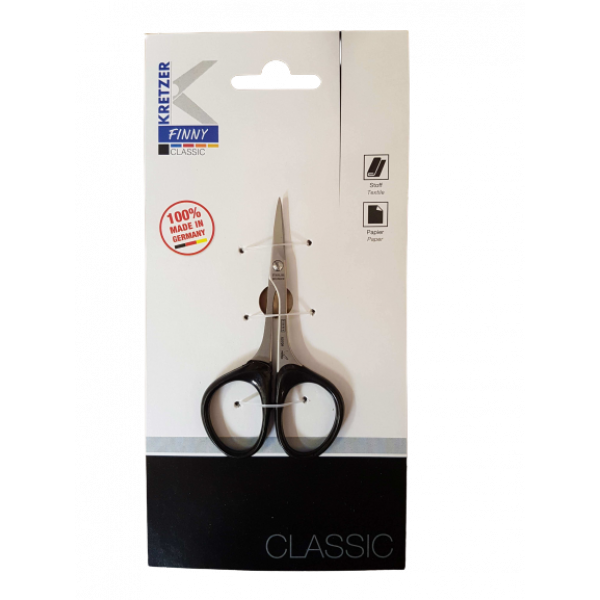 765609 Kretzer German-made cuticle-embroidery curved scissors 3.5"
