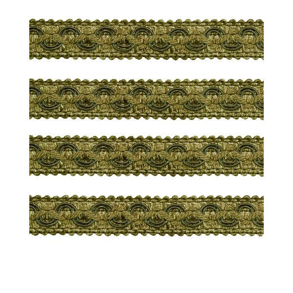 Braid - Olive / Antique Gold 20mm Price is for 5 metres