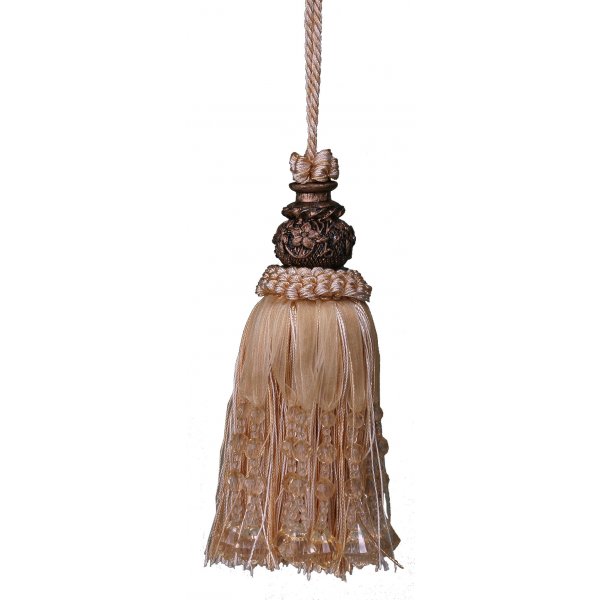Tassel with beads - Gold 17cm