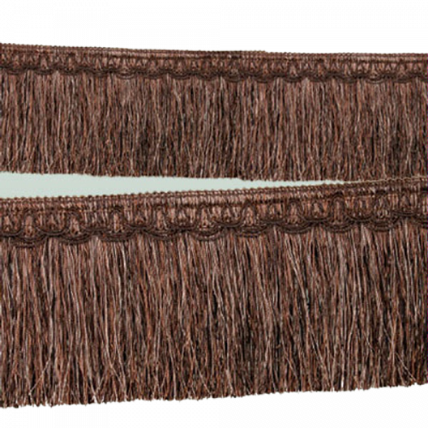 Bullion Fringe on Fancy Braid - Chocolate 130mm Price is for 5 metres 