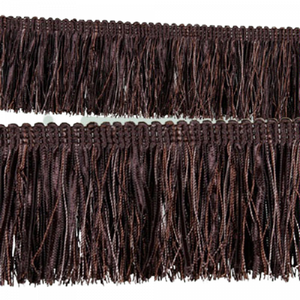 Bullion Fringe with Ribbons - Chocolate 6cm (Prices per metre)