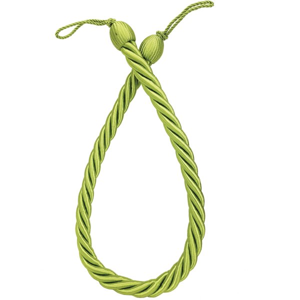PAIR Curtain Tie Back rope twist - Lime Green 85cm