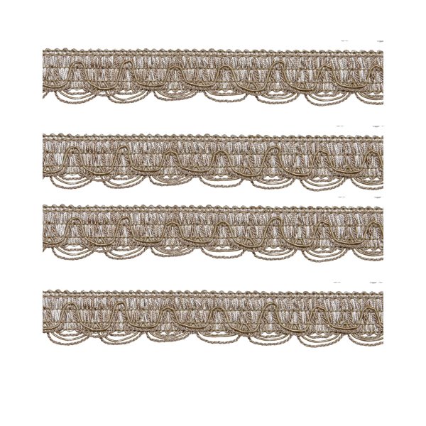 Scalloped Looped Braid - Beige 28mm Price is for 5 metres