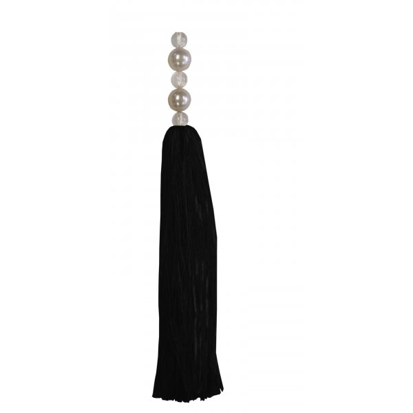 Tassel with Pearl Top - Black 25cm