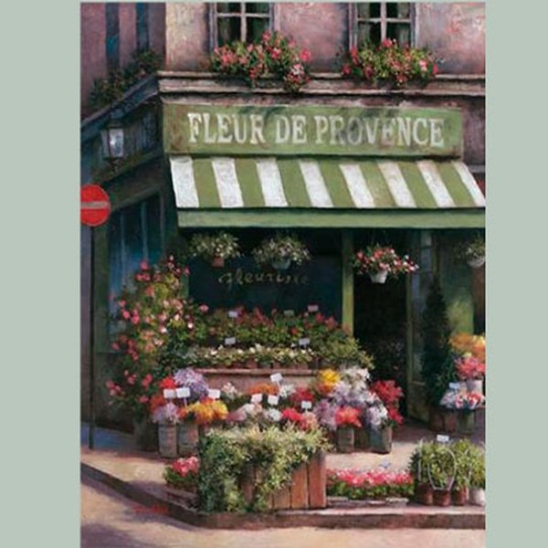 Hand finished French Flower Shoppe 300x200x30mm