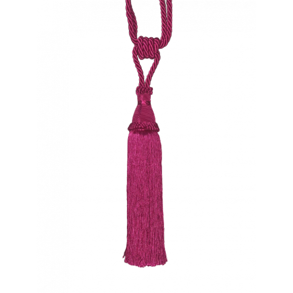 Pair Curtain Tie Back - 30cm Tassel - Fuchsia Pink
