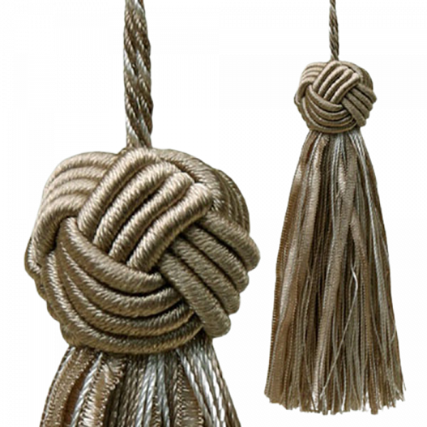 Turks Head Knot Tassel - Beige 10.5cm Pack of 5