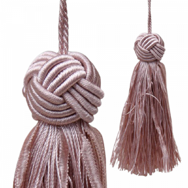 Turks Head Knot Tassel - Pale Pink 10.5cm Pack of 5