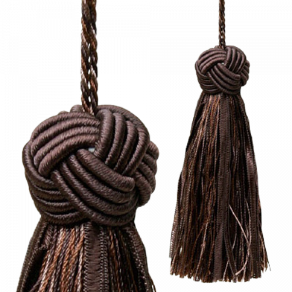 Turks Head Knot Tassel - Chocolate 10.5cm Pack of 5