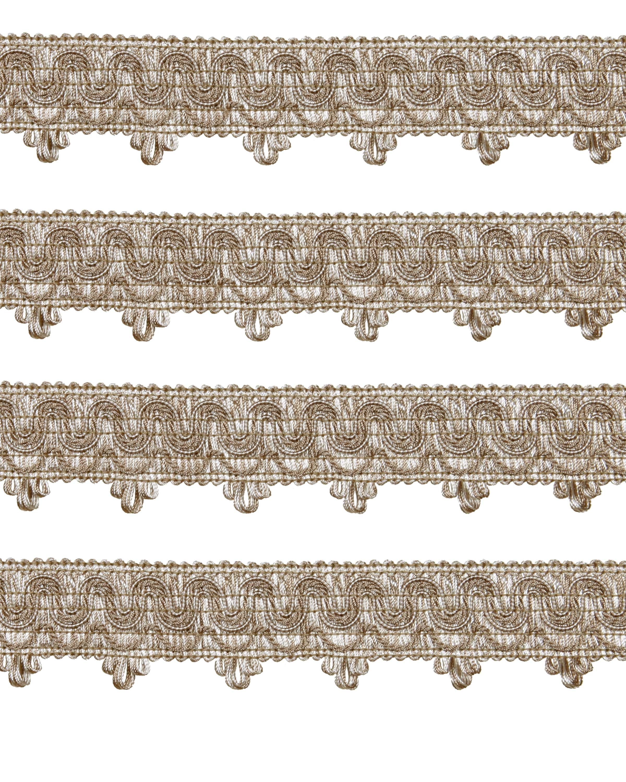 Ornate Scalloped Braid - Beige 45mm Price is for 5 metres