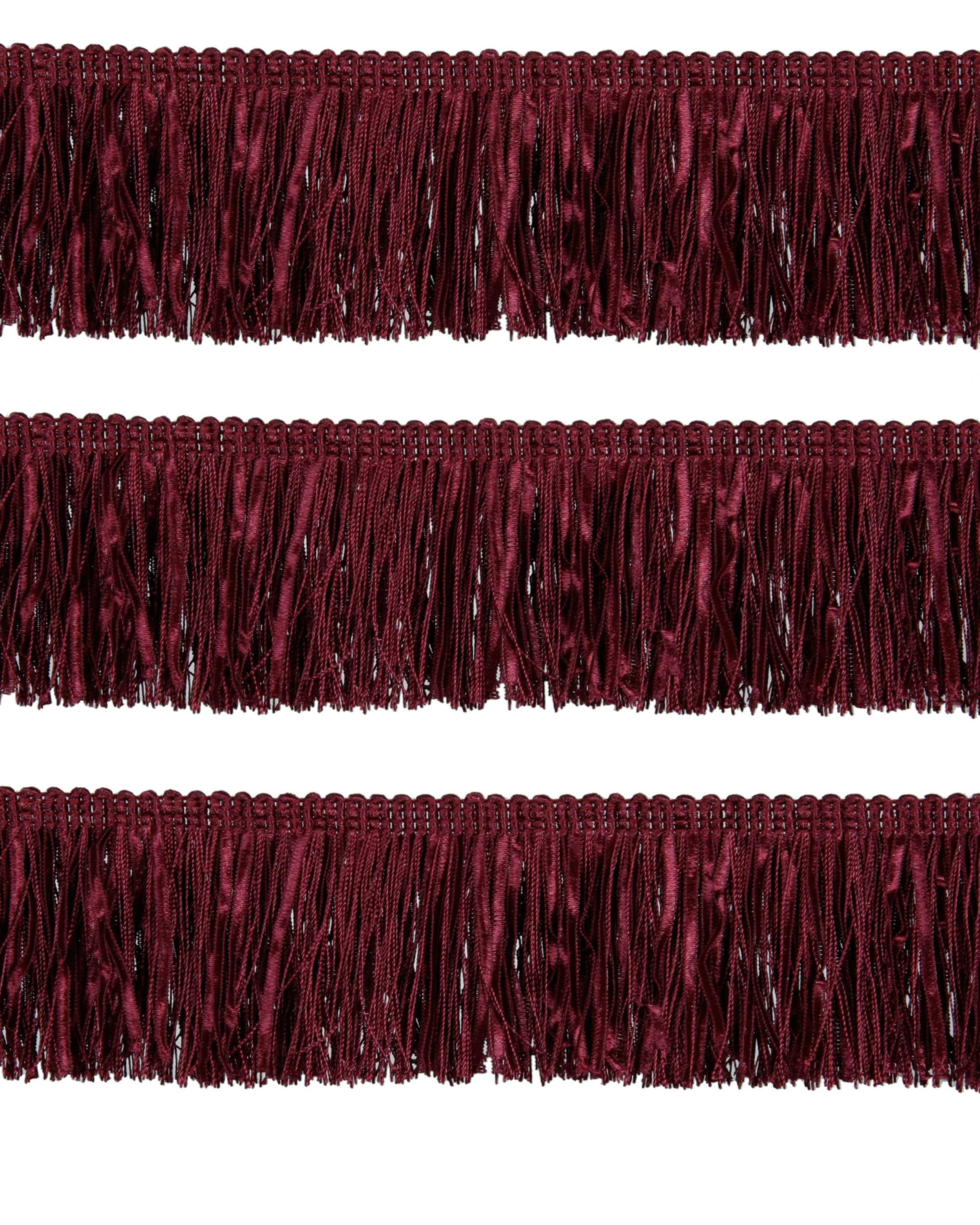 Bullion Fringe with Ribbons - Red Wine 60mm Price is for 5 metres