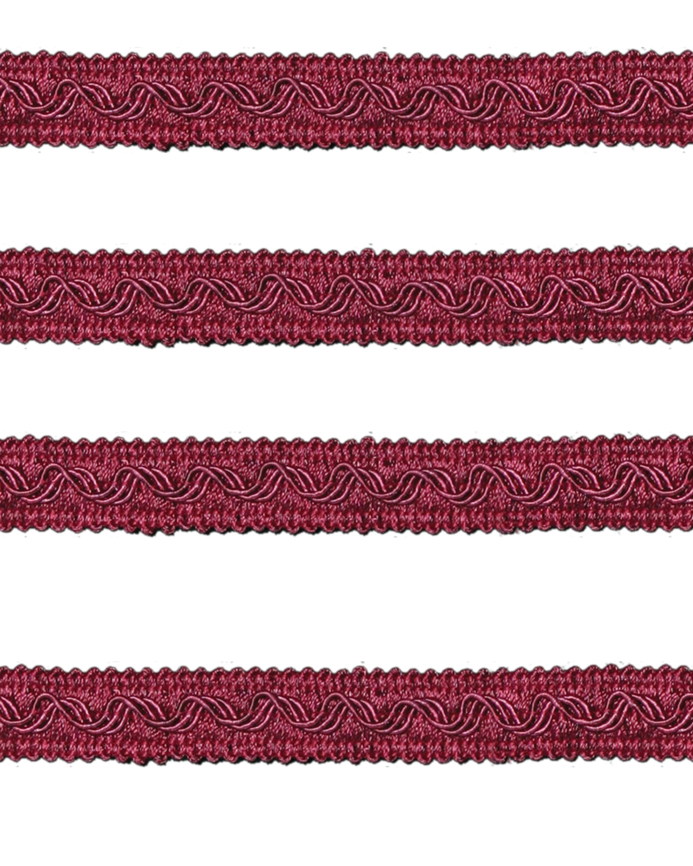 Small Fancy Braid - Red Wine 17mm Price is for 5 metres