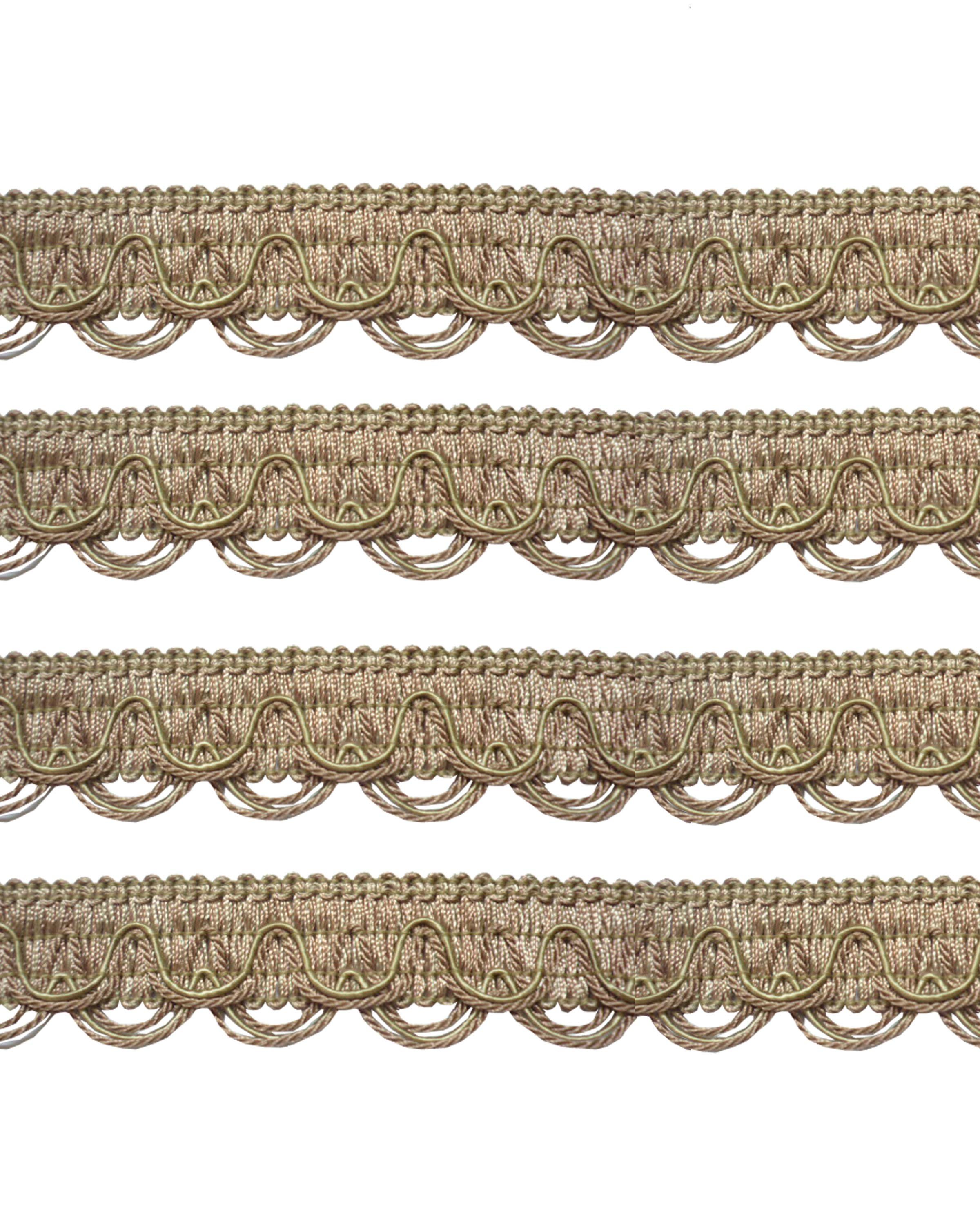 Scalloped Braid - Silver / Mauve 30mm Price is for 5 metres