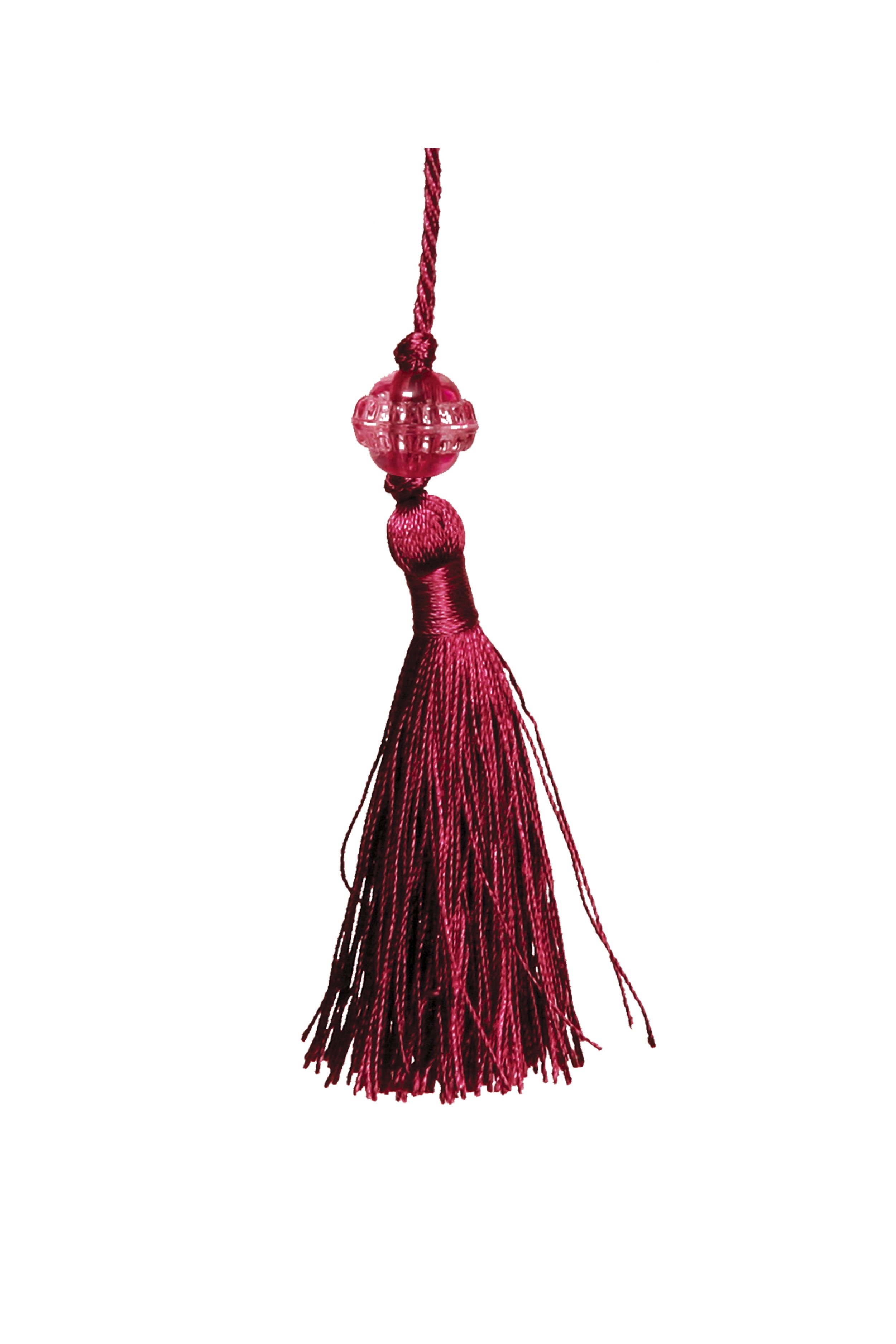 Small Tassel with Bead - Red Wine 6.5cm Pack of 5