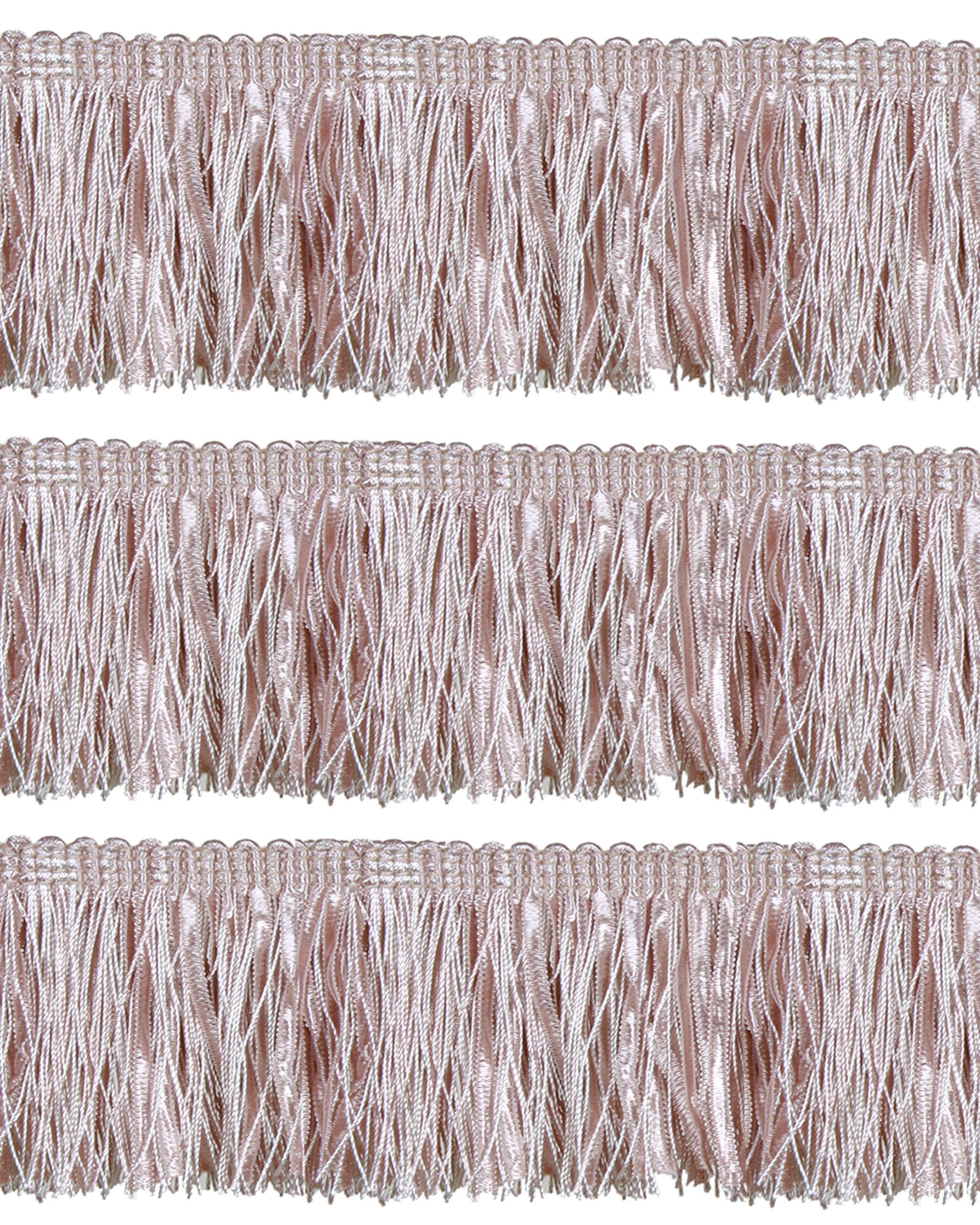 Bullion Fringe with Ribbons - Pale Pink 60mm Price is for 5 metres