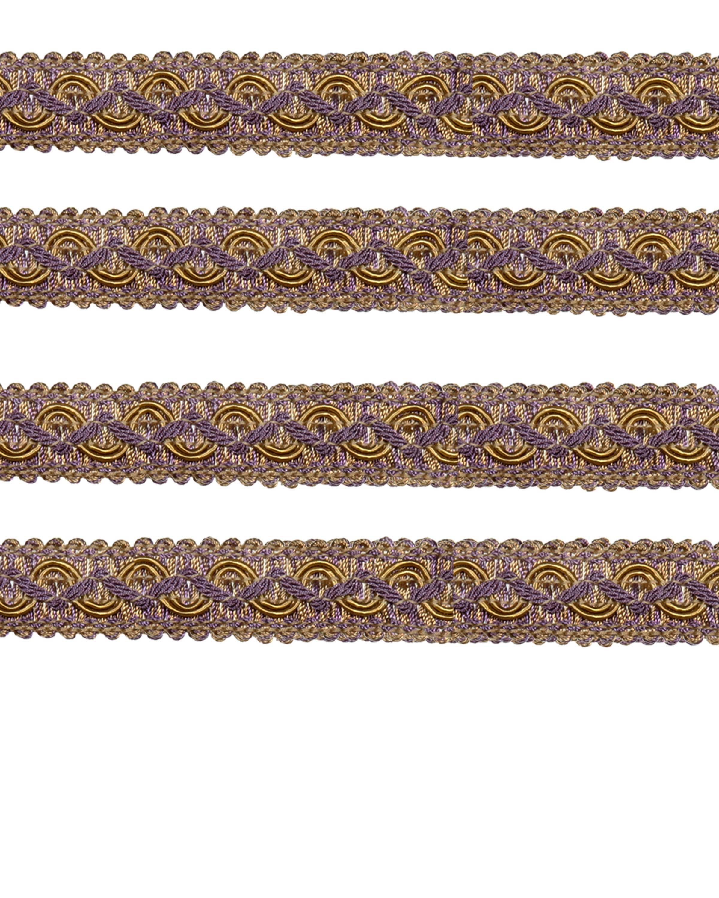 Ornate Braid - Purple / Gold 20mm Price is for 5 metres