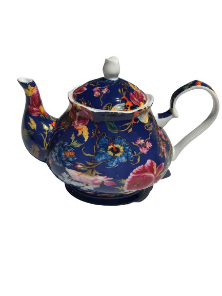 Teapot - Blue Athena Design NEW Heritage Fine China 1200ml 42 oz