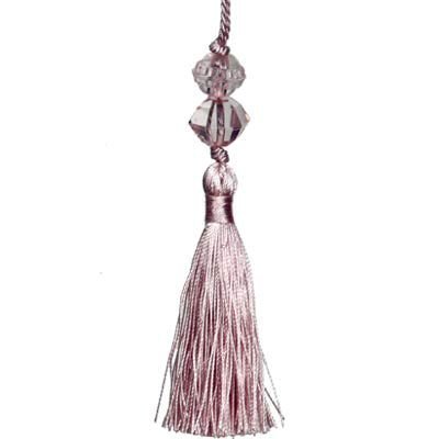 Tassel with Bead - Dusky Pink 11cm Pack of 5 