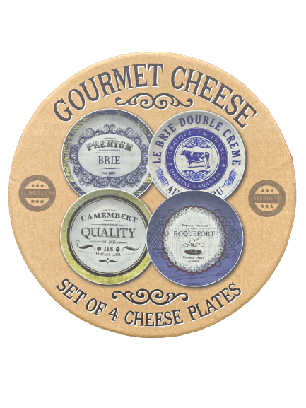 Cheese plates set of 4 Heritage Brand 7.5in 19.25cm diam
