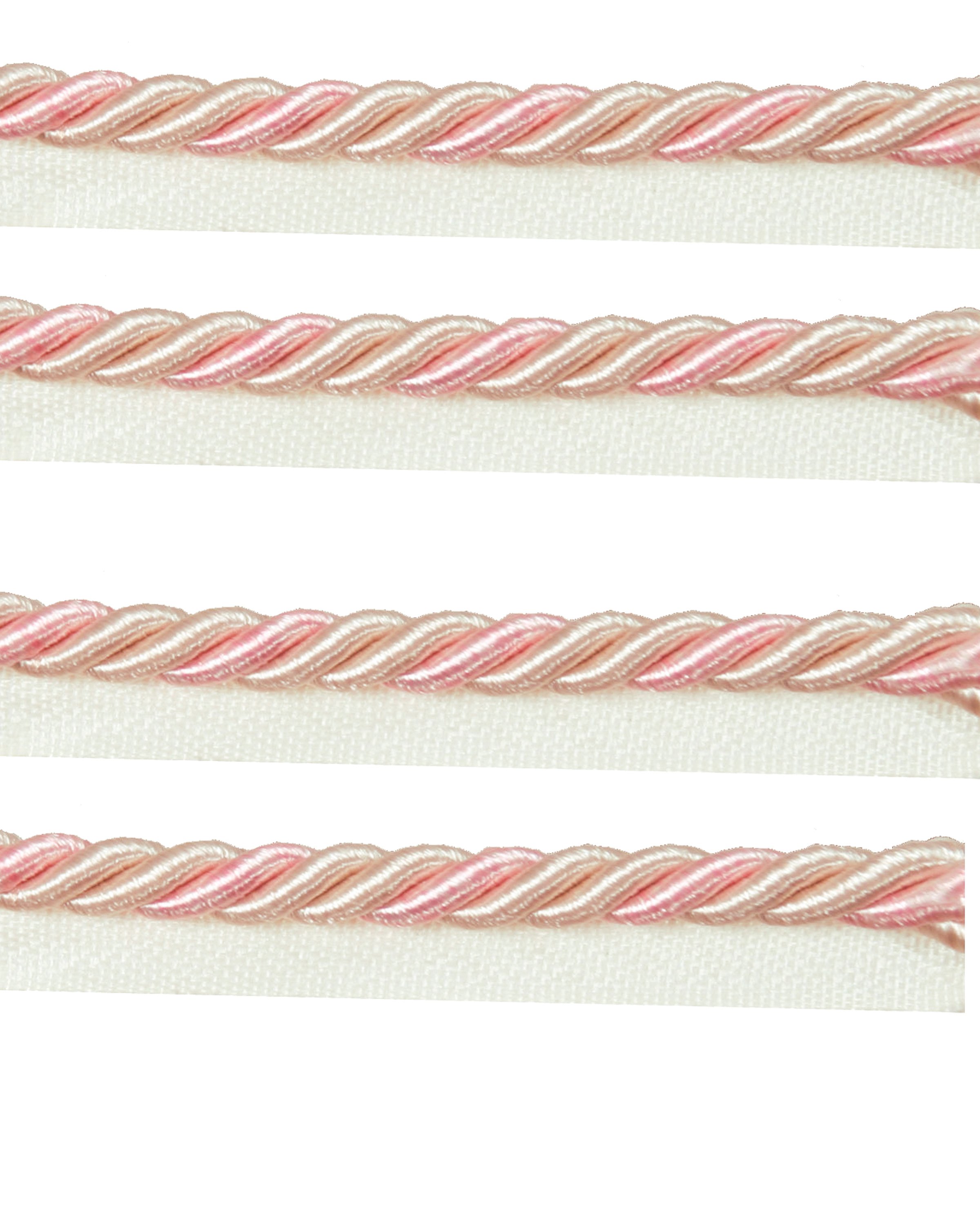 Piping Cord 8mm 2 Tone Twist on Tape - Pale Pink / Dusky Pink Price is for 5 metres 