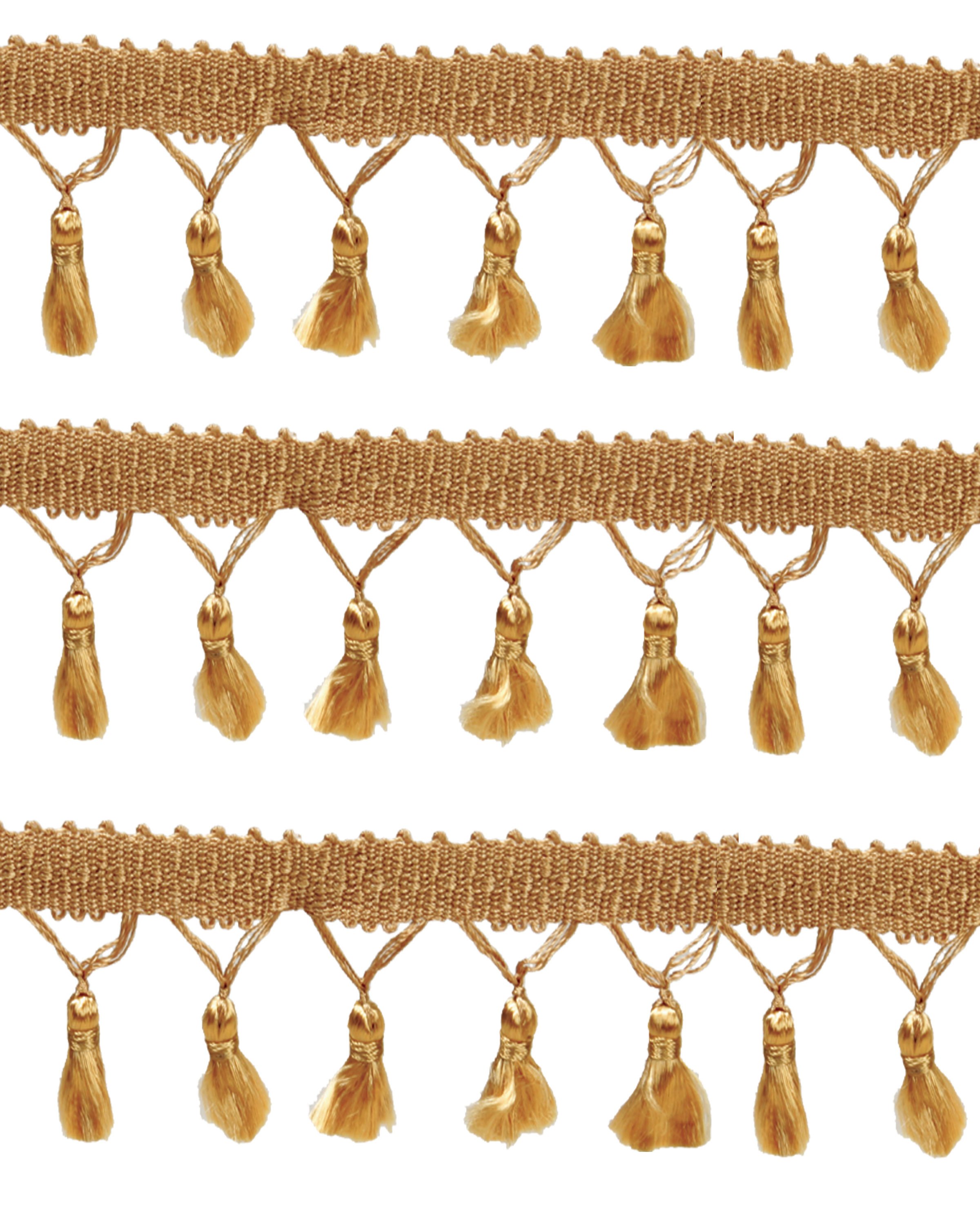 Fringe Tassels - Antique Gold 45mm Price is per 5 metres
