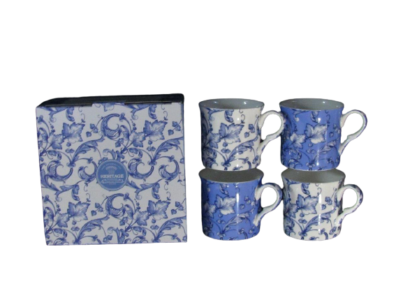 Quito Design Set of 4 mugs NEW Heritage Brand 300ml 10.5 oz ea