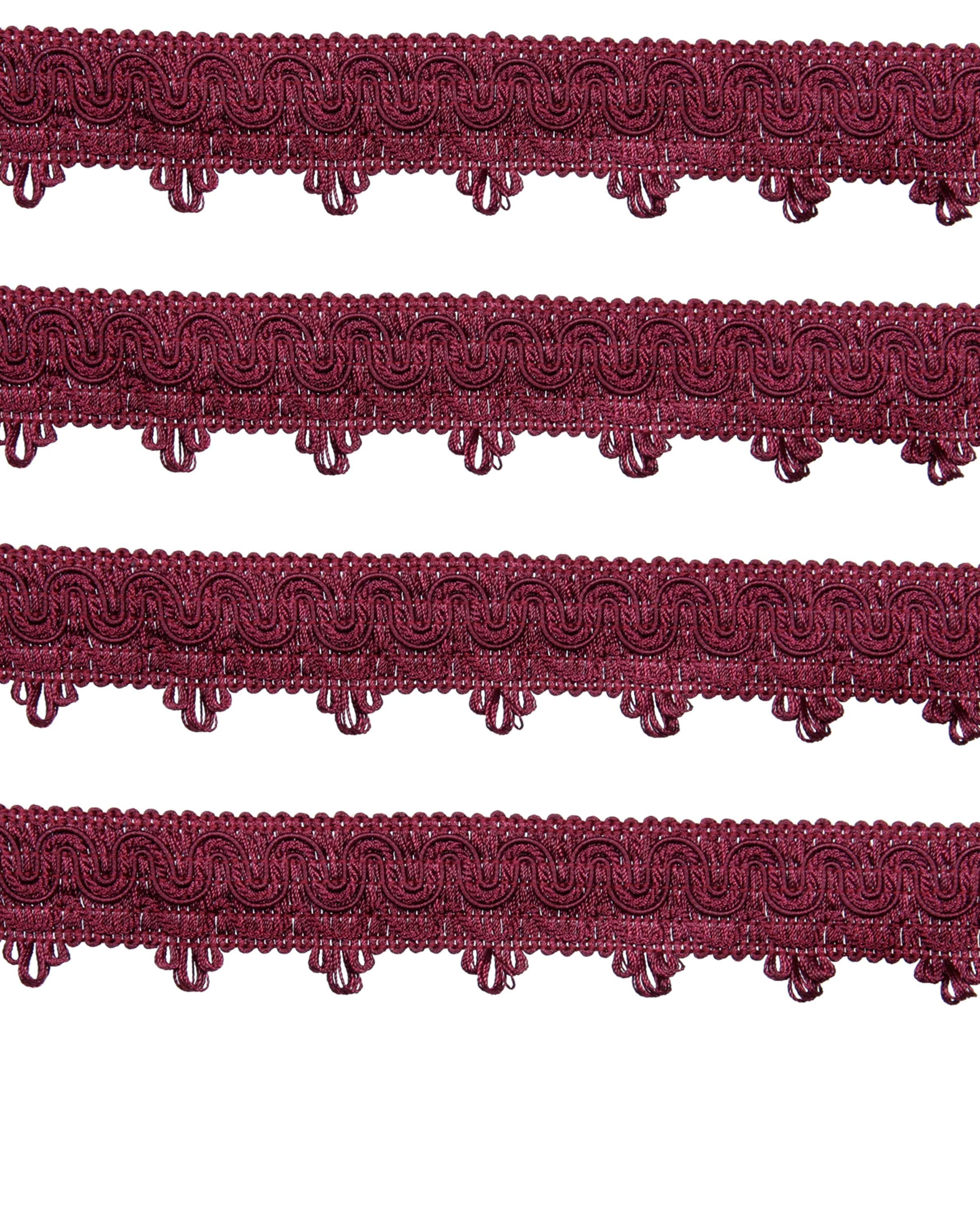 Ornate Scalloped Braid - Red Wine 45mm Price is for 5 metres